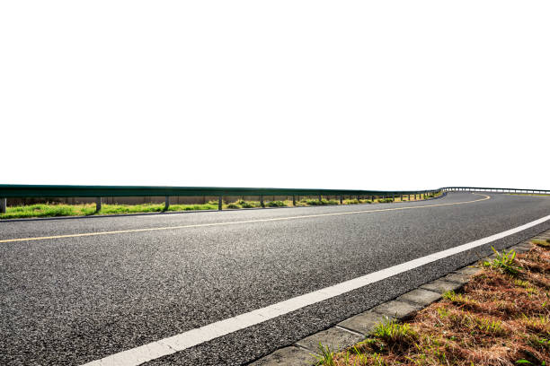 istock Asphalt road highway ground and white background. 1193445439