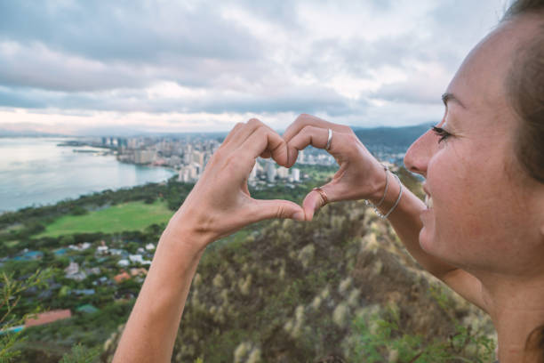 istock Young woman loving Honolulu 1193445511