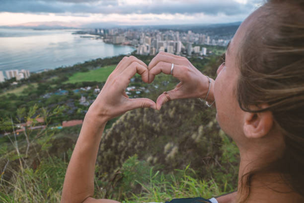 istock Young woman loving Honolulu 1193451856