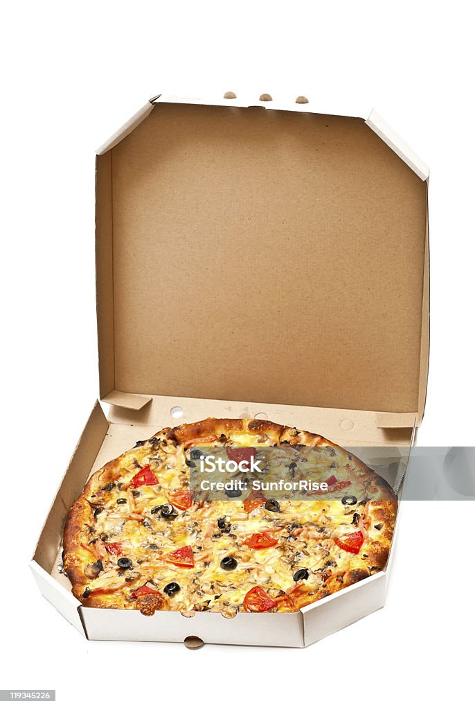 Con opciones frías y calientes y pizza - Foto de stock de Abierto libre de derechos