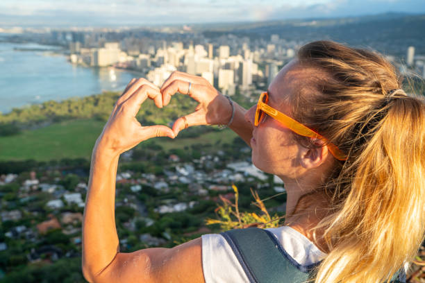 istock Young woman loving Honolulu 1193454716