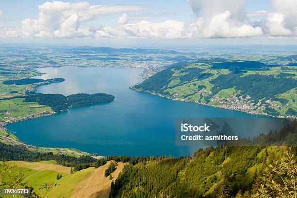 Photo libre de droit de Lac Zug En Suisse banque d'images et plus d'images libres de droit de Mont Rigi - Mont Rigi, Lac Zug, Lucerne