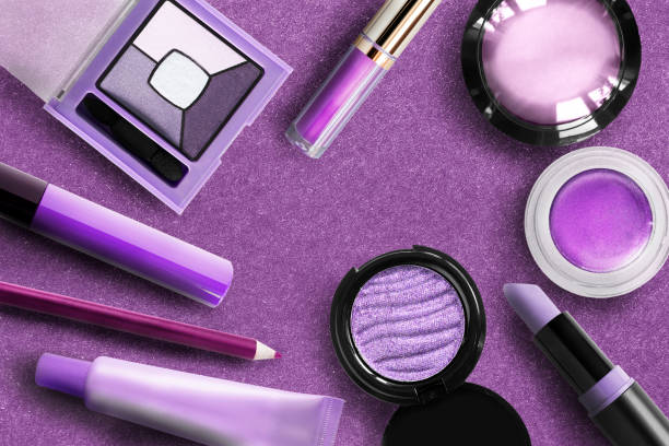 Purple cosmetic collection
