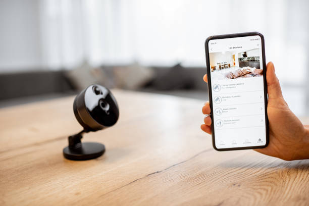 istock Home IP video surveillance concept 1193468250