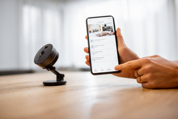 istock Home IP video surveillance concept 1193468259