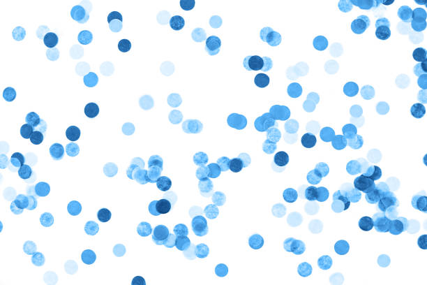 istock Bright blue confetti isolated on white background. 1193472609