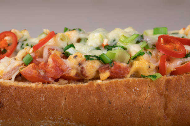 istock Breakfast of scrambled eggs in ciabatta bowl 1193472913