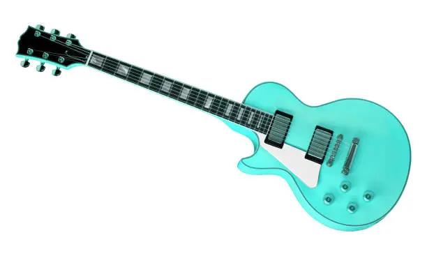 Classic electric guitar on white background