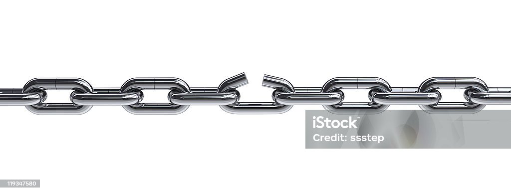 Broken chain without white fields (7000 × 2650)  A Chain Is As Strong As Its Weakest Link Stock Photo