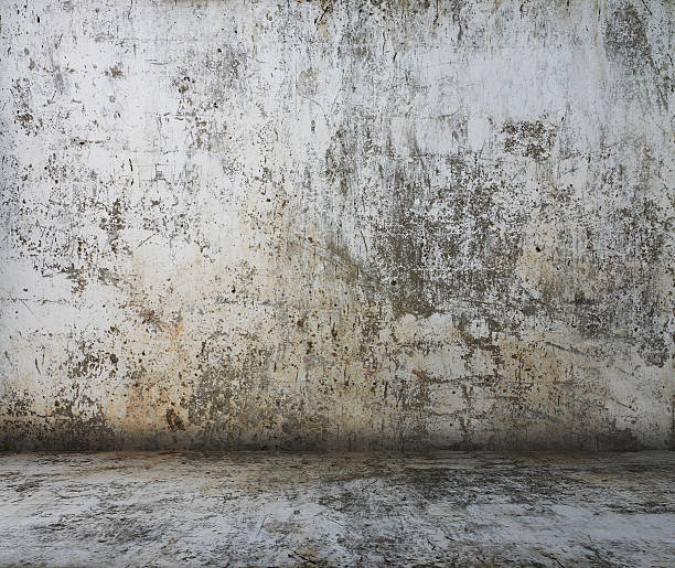 istock Gray-toned grunge wall with matching floor 119347835
