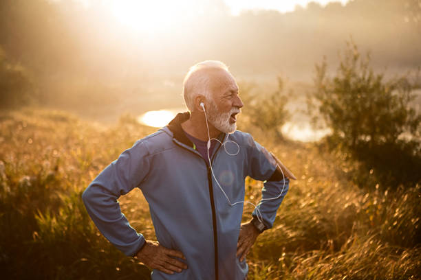 istock Senior Caucasian man resting after daily routine 1193484616