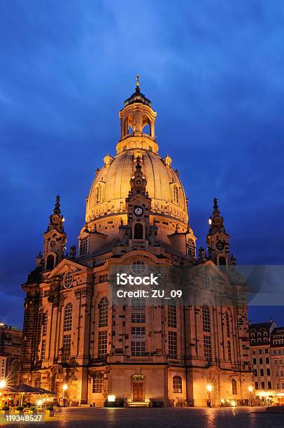 Frauenkirche Dresden Am Abend Stockfoto und mehr Bilder von Kunst - Kunst, Protestantismus, Wiederherstellen