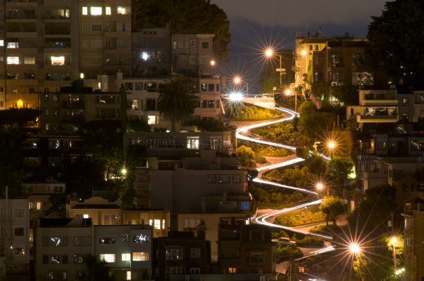 istock Light Trails Down Lombard Street in San Francisco 119348687