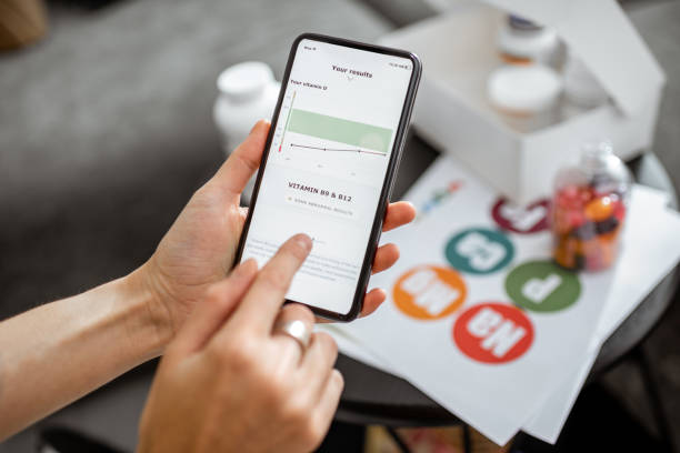 Online medical tests and nutritional supplements concept