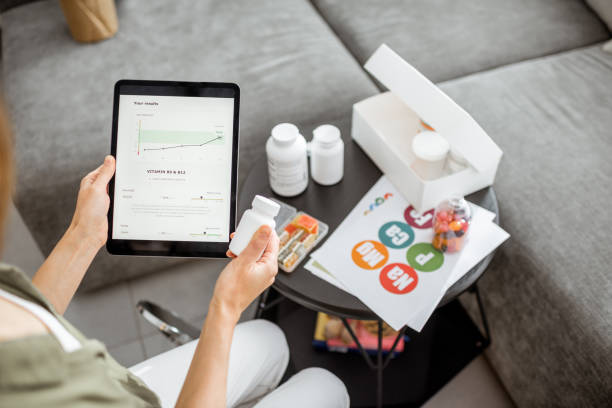 istock Online medical tests and nutritional supplements concept 1193488950