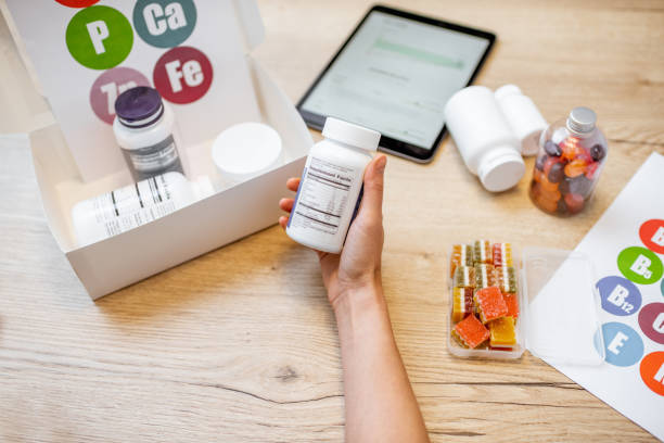 istock Online medical tests and nutritional supplements concept 1193489570