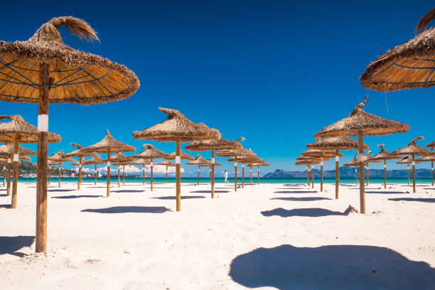 istock Summer holiday, umbrella on the tropical sandy beach. 1193490183