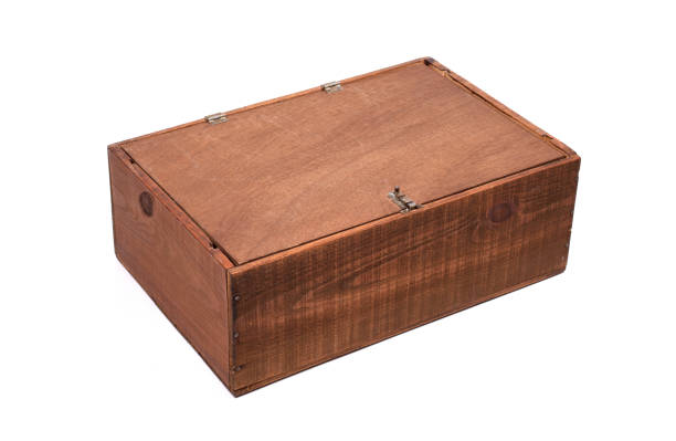 istock Wooden box for small items isolated on white background 1193491267
