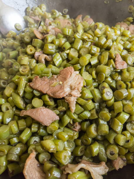 istock Chinese food, long bean fried meat 1193493162