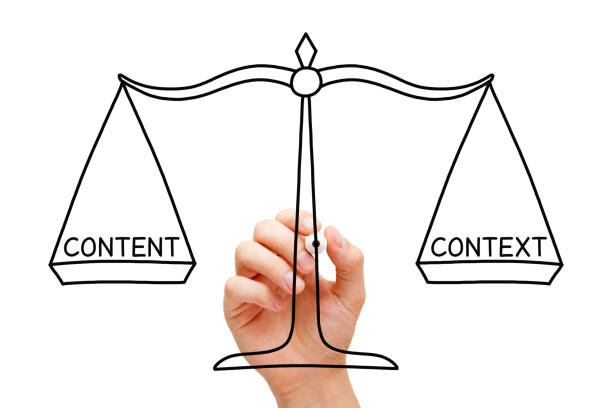 istock Content And Context Balance Marketing Scale Concept 1193499852
