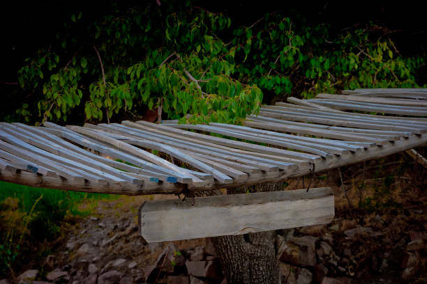 istock The old suspension bridge 1193500482