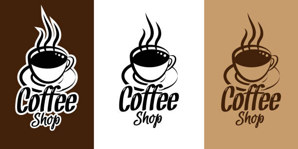 istock Coffee poster logo shop with coffee cup. Cafe Business Badge or Label design 1193503556