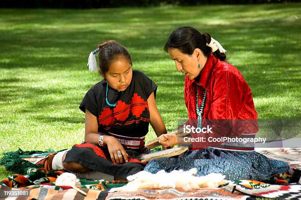 Learning How To Weave Stock Photo - Download Image Now - Indigenous Peoples of the Americas, Family, Child