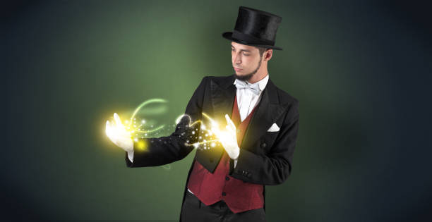 istock Magician holding his power on his hand 1193512685