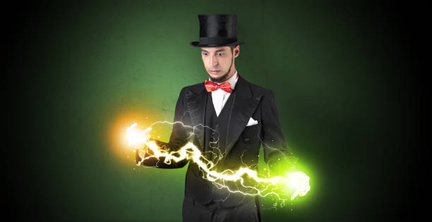 istock Magician energy between his hands 1193512745