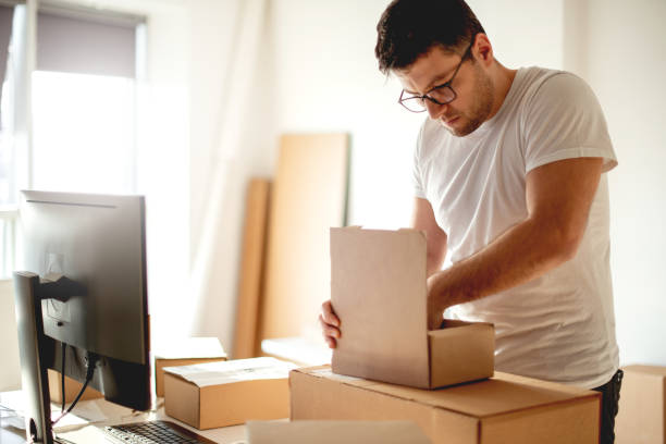 istock Young Man Working in Delivery service 1193513601