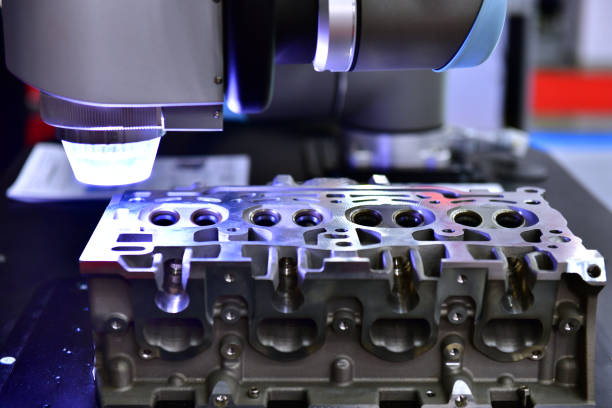 istock Multisensor vision CMM machines 3D for inspection high precision part during working in industrial 1193513996