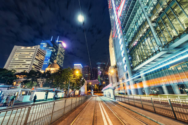 istock Evening view of the city streets. Central District. 1193514585