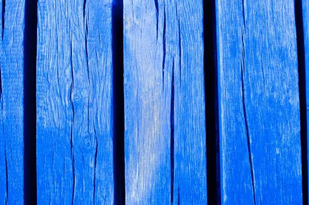 Photo of Classic blue color of the year 2020 of wooden background