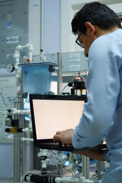 istock Industry 4.0 workshop in an automation education center 1193516622