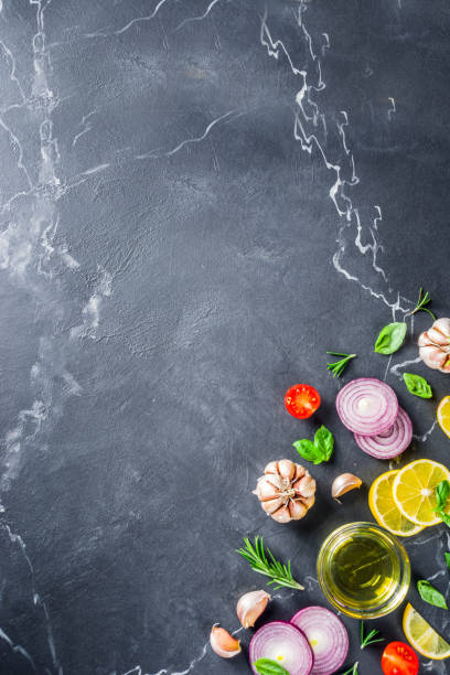 istock Cooking background with vegetables and herbs 1193522373