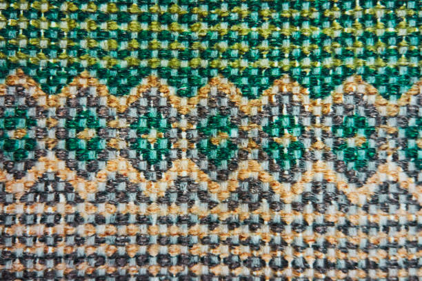 Close up of colorful abstract carpet texture.
