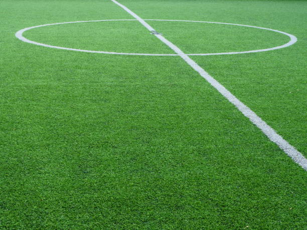 soccer pitch - soccer soccer field artificial turf man made material imagens e fotografias de stock