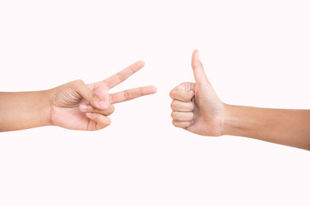 istock Thump up and scissor 1193527155