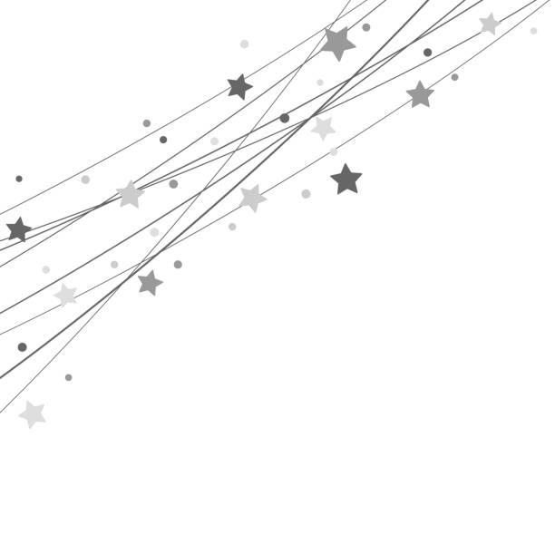 stars on strings background for christmas time EPS 10 vector file showing stars on strings background for christmas time colored silver for xmas and new year concepts sterne stock illustrations