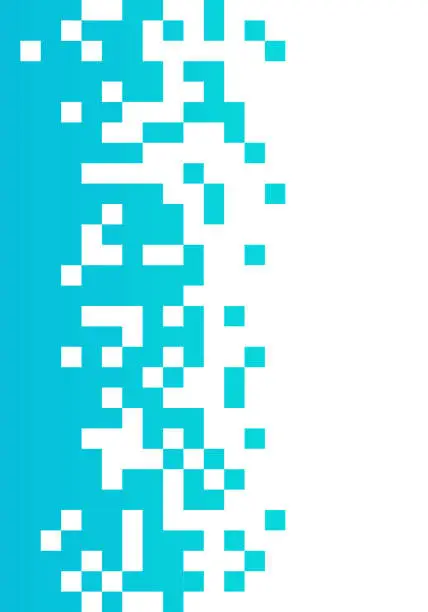 Vector illustration of Pixel Dot Edge Pattern Divider Transition