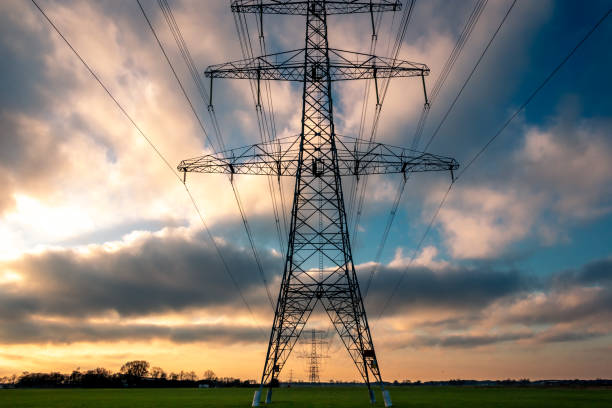 istock High voltage pylons in a beautiful landscape 1193538988