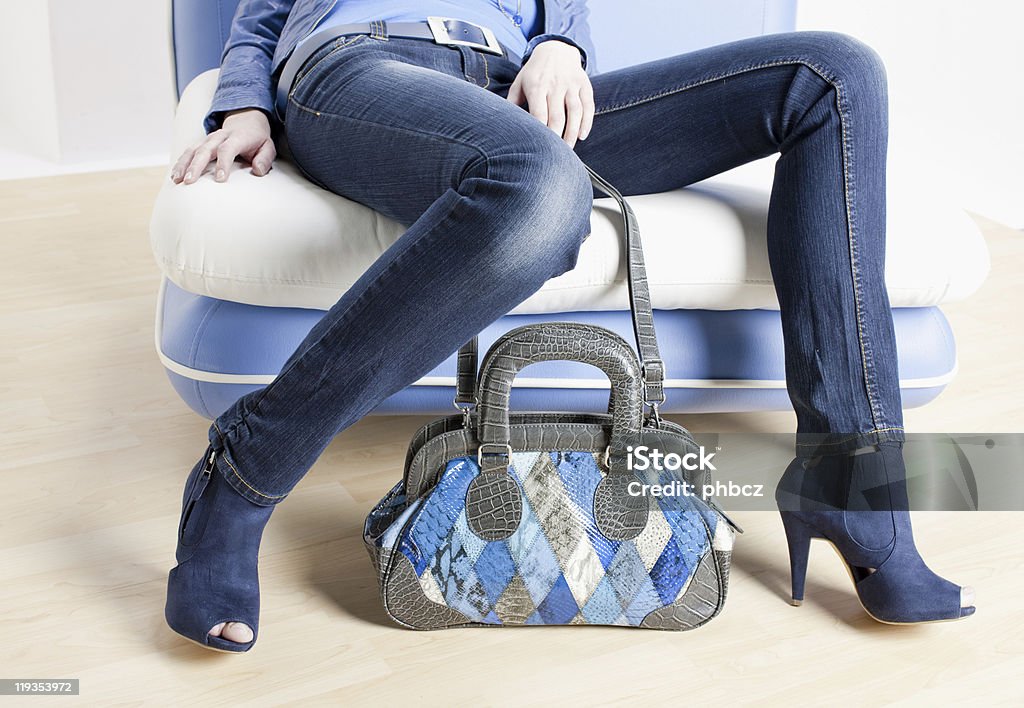 woman wearing blue shoes  Adult Stock Photo