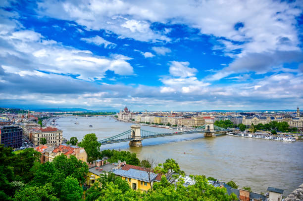 istock Budapest, Hungary along the Danube River from Fisherman's Bastion 1193540480