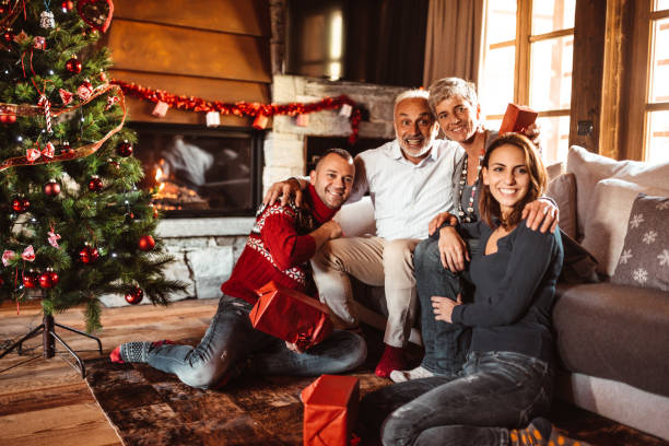 istock happiness two generation family on the sofa for christmas 1193544429