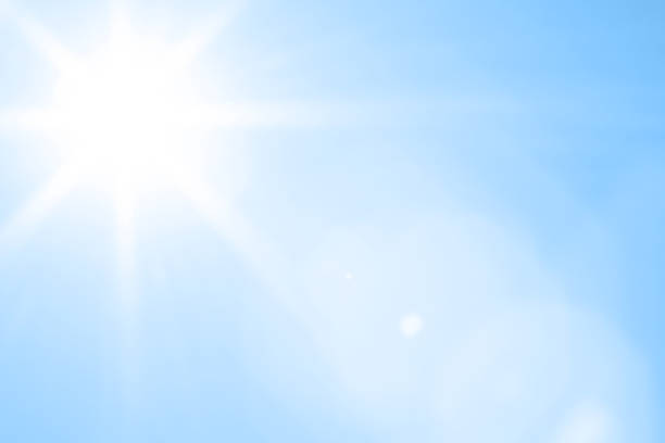 istock Bright sun with beautiful beams in the sky 1193548470