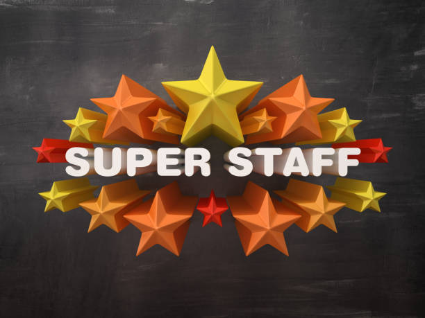 istock Colorful Stars with SUPER STUFF Phrase on Chalkboard Background - 3D Rendering 1193551295