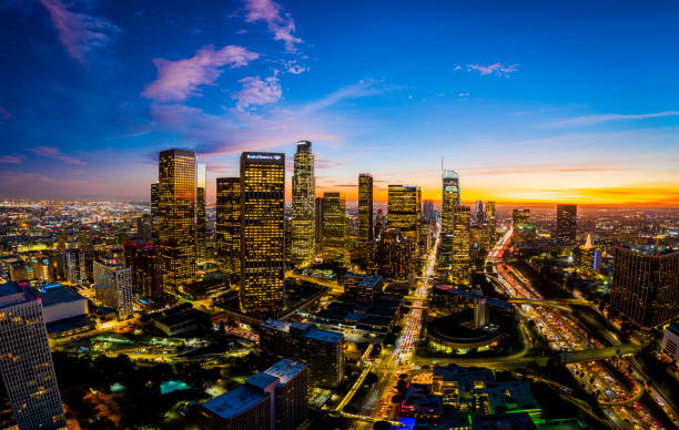 istock Los Angeles, California at night from above 1193556049