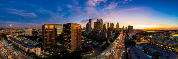 istock Los Angeles, California panorama at night from above 1193556823
