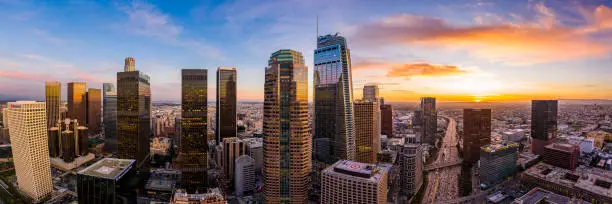 Photo of Los Angeles, California panorama at night from above