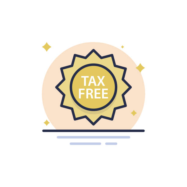 Tax Free Vector Glyph Icon Tax Free Vector Glyph Icon duty free stock illustrations